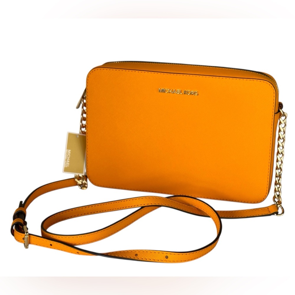 Michael Kors Jet Set Item Shoulder Crossbody Bag Pop Orange